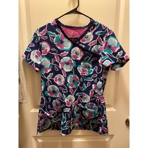 Floral Urbane Scrub Top